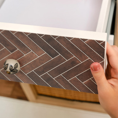 Papier adhésif sur meuble Motif de briques à chevrons