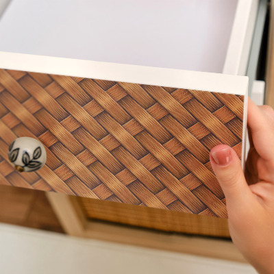 Papier à coller sur meuble Tressage en osier
