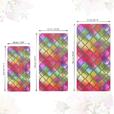 Papier à coller sur meuble Vitrail arc-en-ciel