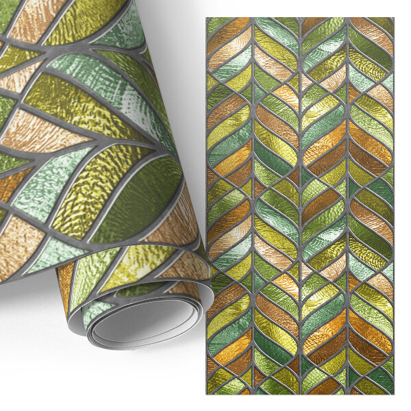 Papier adhésif pour meuble Feuilles de vitrail