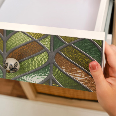 Papier adhésif pour meuble Feuilles de vitrail