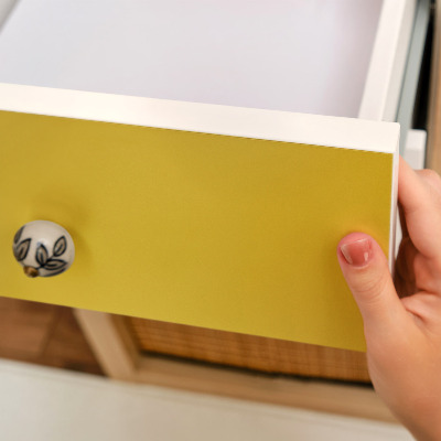 Papier à coller sur meuble Jaune intense
