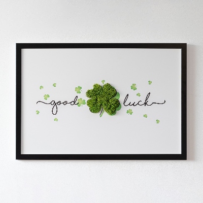 Tableau mousse L'inscription good luck clover