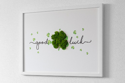 Tableau mousse L'inscription good luck clover