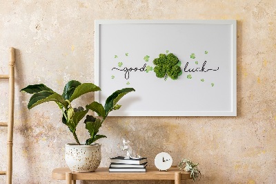 Tableau mousse L'inscription good luck clover