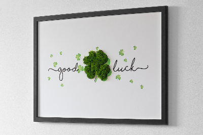 Tableau mousse L'inscription good luck clover