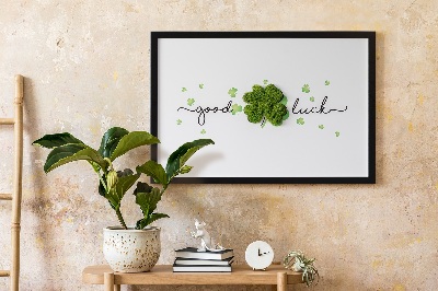 Tableau mousse L'inscription good luck clover