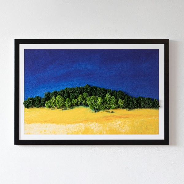 Tableau mousse stabilisée Paysage jaune bleu