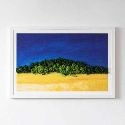 Tableau mousse stabilisée Paysage jaune bleu