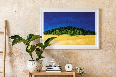 Tableau mousse stabilisée Paysage jaune bleu