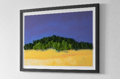 Tableau mousse stabilisée Paysage jaune bleu