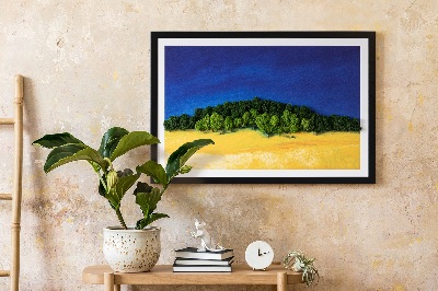 Tableau mousse stabilisée Paysage jaune bleu