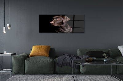 Tableaux sur verre Chien brun