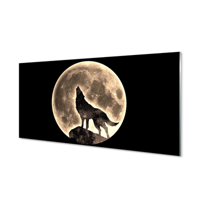 Tableaux sur verre Lune lupine