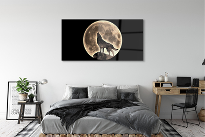 Tableaux sur verre Lune lupine