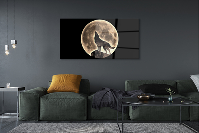 Tableaux sur verre Lune lupine