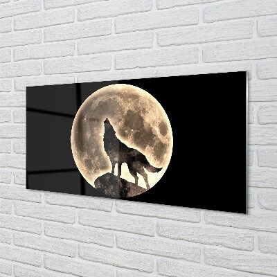 Tableaux sur verre Lune lupine