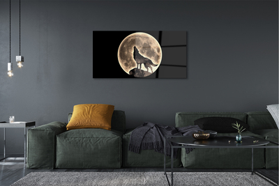 Tableaux sur verre Lune lupine