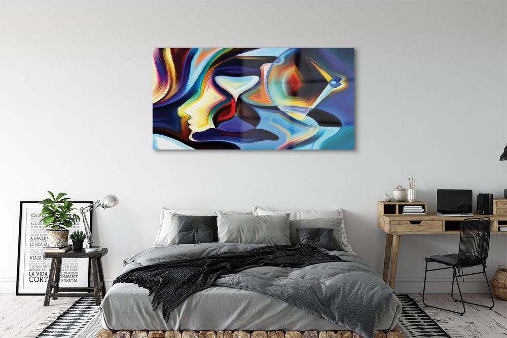 Tulup Tableau Sur Verre Trempé Image 60x120 - Fond d'abstraction