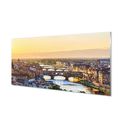 Tableaux sur verre Panorama italie sunrise