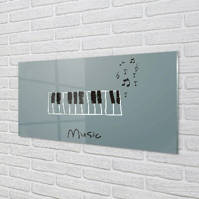Tableaux sur verre Notes de piano