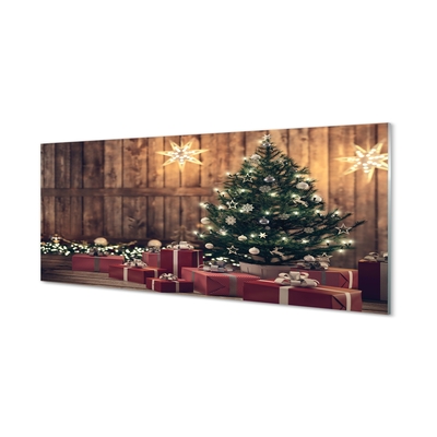 Tableaux sur verre Cadeaux de noël cartes de décoration d'arbre