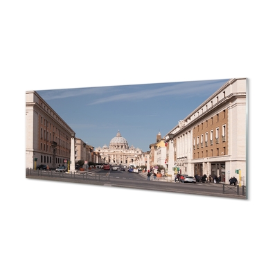 Tableaux sur verre Rome cathédrale rues de bâtiments