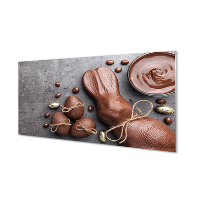 Tableaux sur verre Lapin bonbons au chocolat