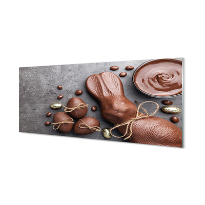 Tableaux sur verre Lapin bonbons au chocolat