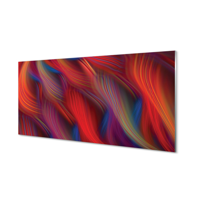 Tableaux sur verre Rayures colorées fractales