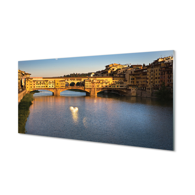 Tableaux sur verre Italie ponts sunrise