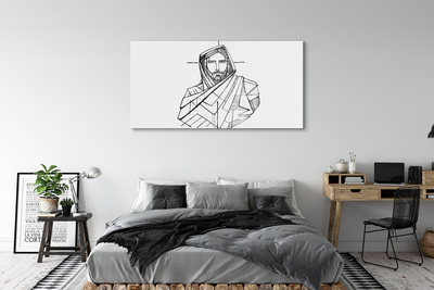 Tableaux sur verre Dessin de jésus