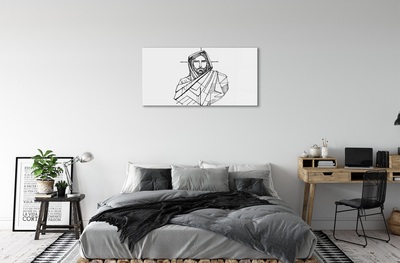 Tableaux sur verre Dessin de jésus