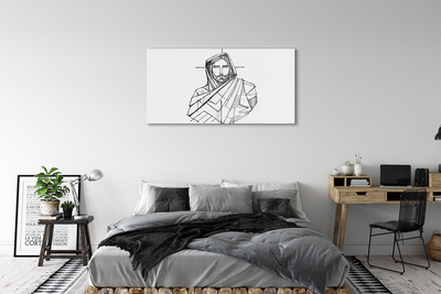 Tableaux sur verre Dessin de jésus