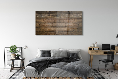 Tableaux sur verre Mur de planches en bois