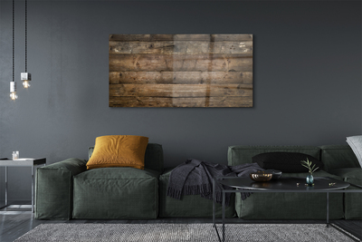 Tableaux sur verre Mur de planches en bois