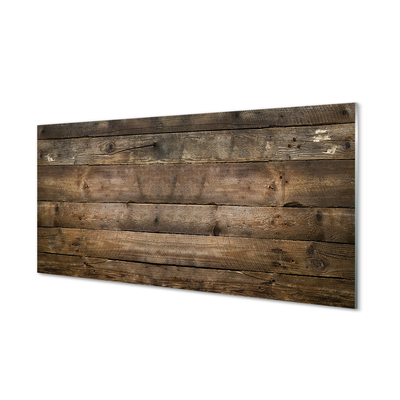 Tableaux sur verre Mur de planches en bois