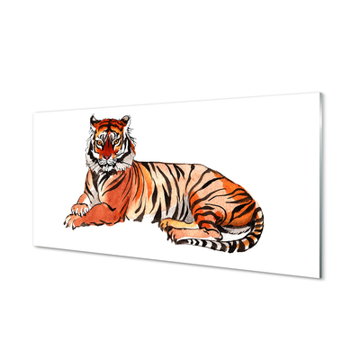 Tableaux sur verre Tigre peint