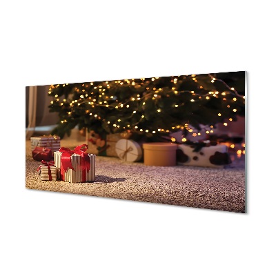 Tableaux sur verre Cadeaux sapin de noël