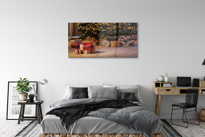 Tableaux sur verre Cadeaux sapin de noël