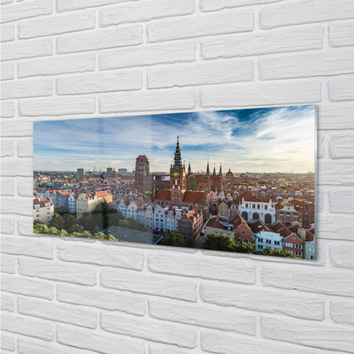 Tableaux sur verre Église gdańsk panorama