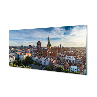 Tableaux sur verre Église gdańsk panorama