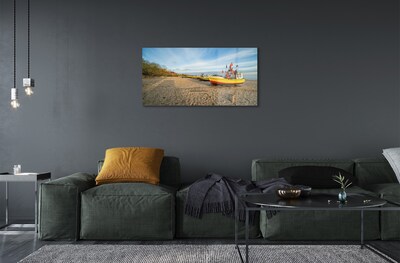 Tableaux sur verre Bateaux gdańsk plage de la mer