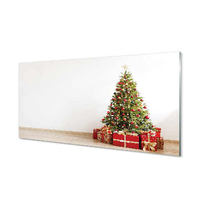 Tableaux sur verre Cadeaux de décoration d'arbre de noël
