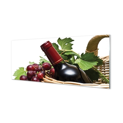 Tableaux sur verre Raisins de vin corbeille