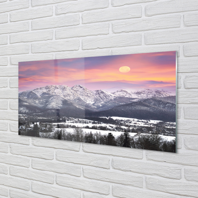 Tableaux sur verre Montagne hiver