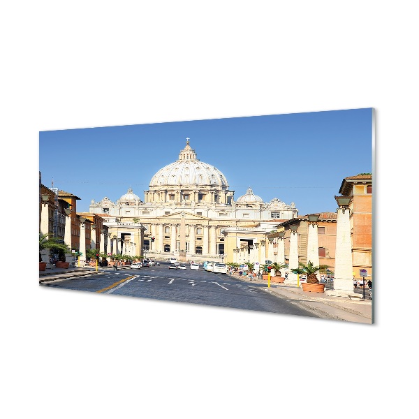 Tableaux sur verre Rome bâtiments cathédrale rues