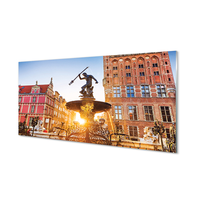 Tableaux sur verre Gdańsk memorial fountain