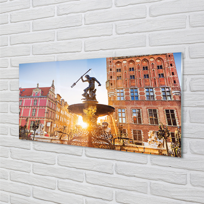 Tableaux sur verre Gdańsk memorial fountain