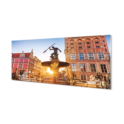 Tableaux sur verre Gdańsk memorial fountain